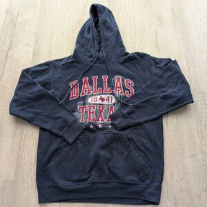 Dallas Texas graphic Blue hoodie sweatshirt size S